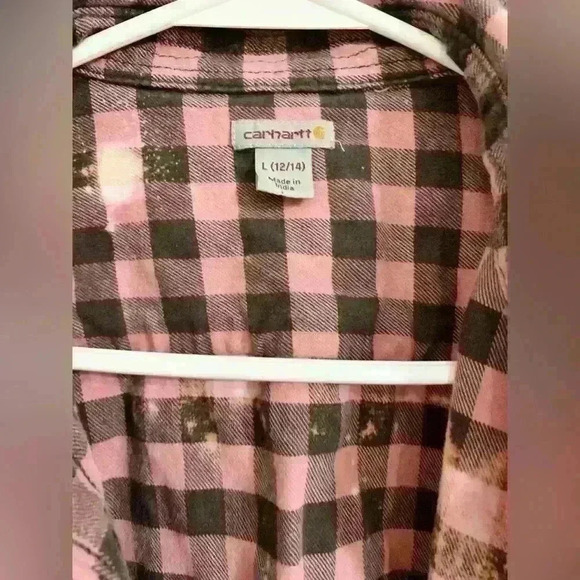 Carhartt Bleached Flannel Size 12/14 - Picture 5 of 8